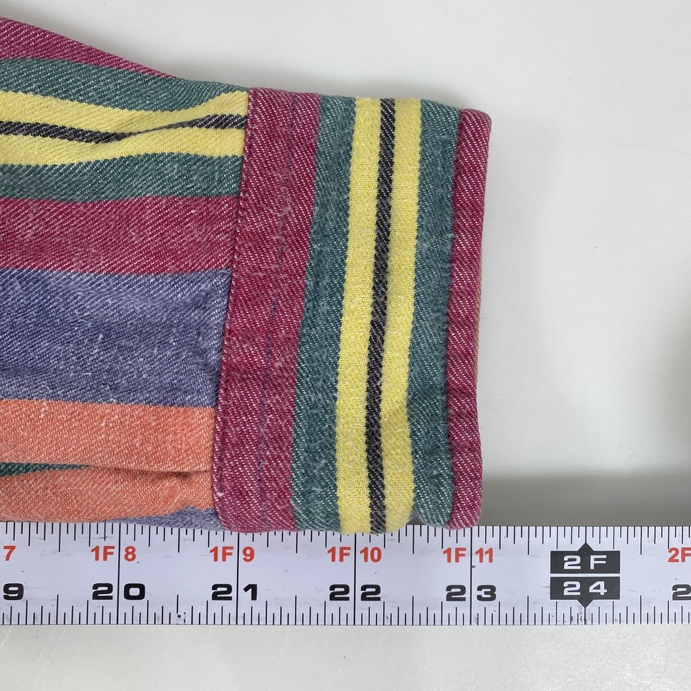 Vintage Polo Ralph Lauren Shirt Mens XL Striped Button Down 90s Preppy Classic - Picture 11 of 13